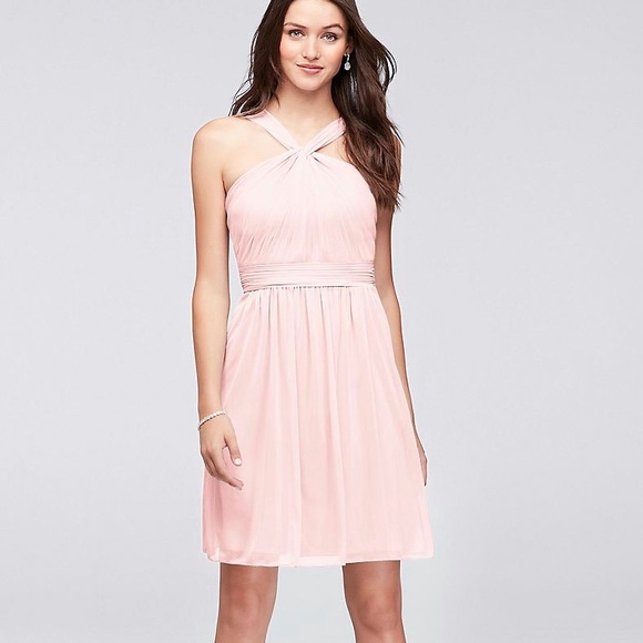 Sheer Pink Mini Dress - Picture 1 of 7